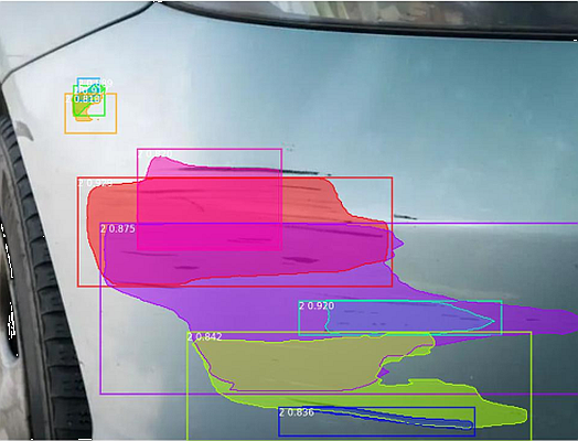 Segmentiertes Fahrzeugbild